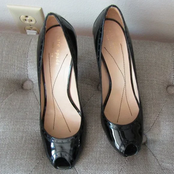 Kate Spade Giselle Oxford Leather Pumps Made in Italy Size 6 - Picture 9 of 10